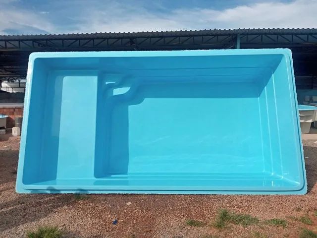 Piscina de fibra modelo praia 6,20 x 3,20 promoção 12x sem juros + hidraulica de brindee