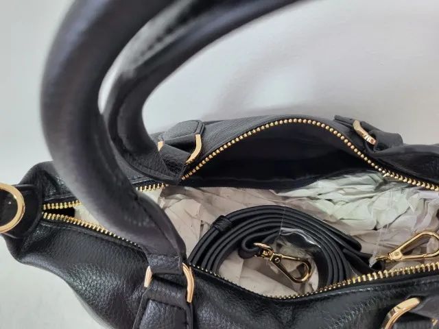 Bolsa Preta com Alça e Alça Transversal Removível - Foto 3