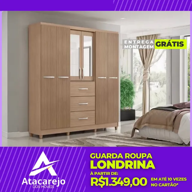 Guarda Roupa Casal Entrega e Montagem Gratis