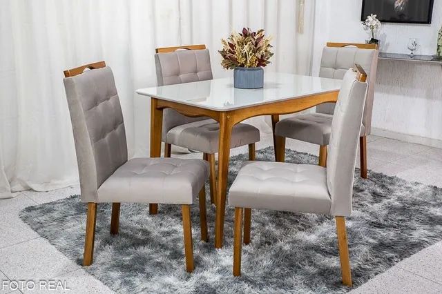 Mesa de Jantar Escócia  com 4 cadeiras !! Rf8227m