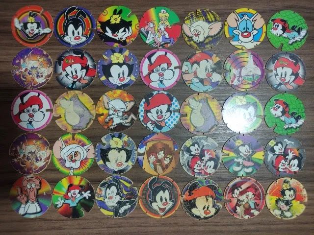 Lote Tazos Animaniacs Arma e Voa Elma Chips