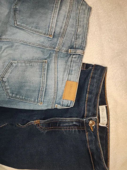 Calças Jeans para Menina - Tamanho 7/8 - Foto 2