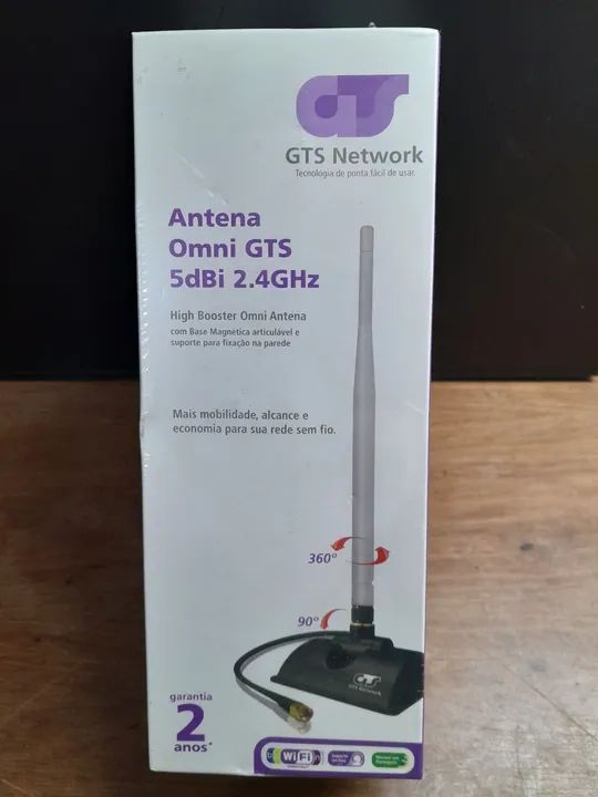 Antena Wifi GTS 5dBi 2.4GHz nova lacrada - Foto 2