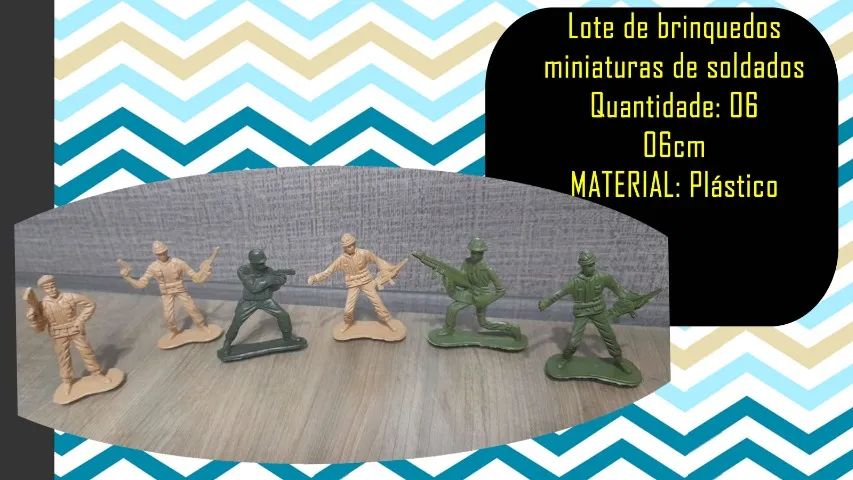 lote de brinquedos miniaturas de soldados