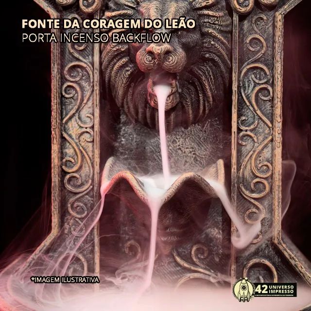 Fonte da Coragem do Leão - Porta Incenso Backflow - Foto 3