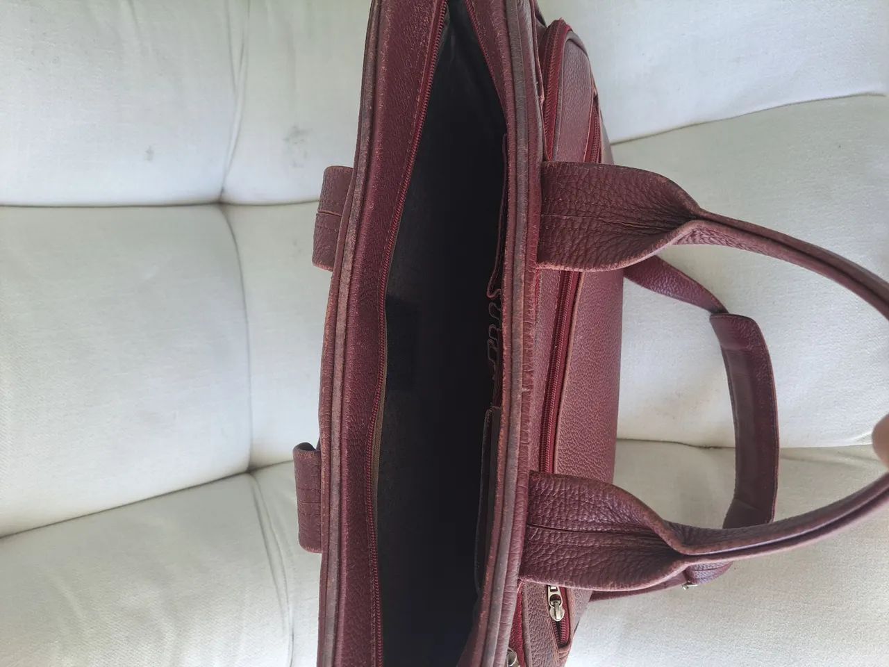 Bolsa de Ombro em Couro - Vermelha - Foto 2