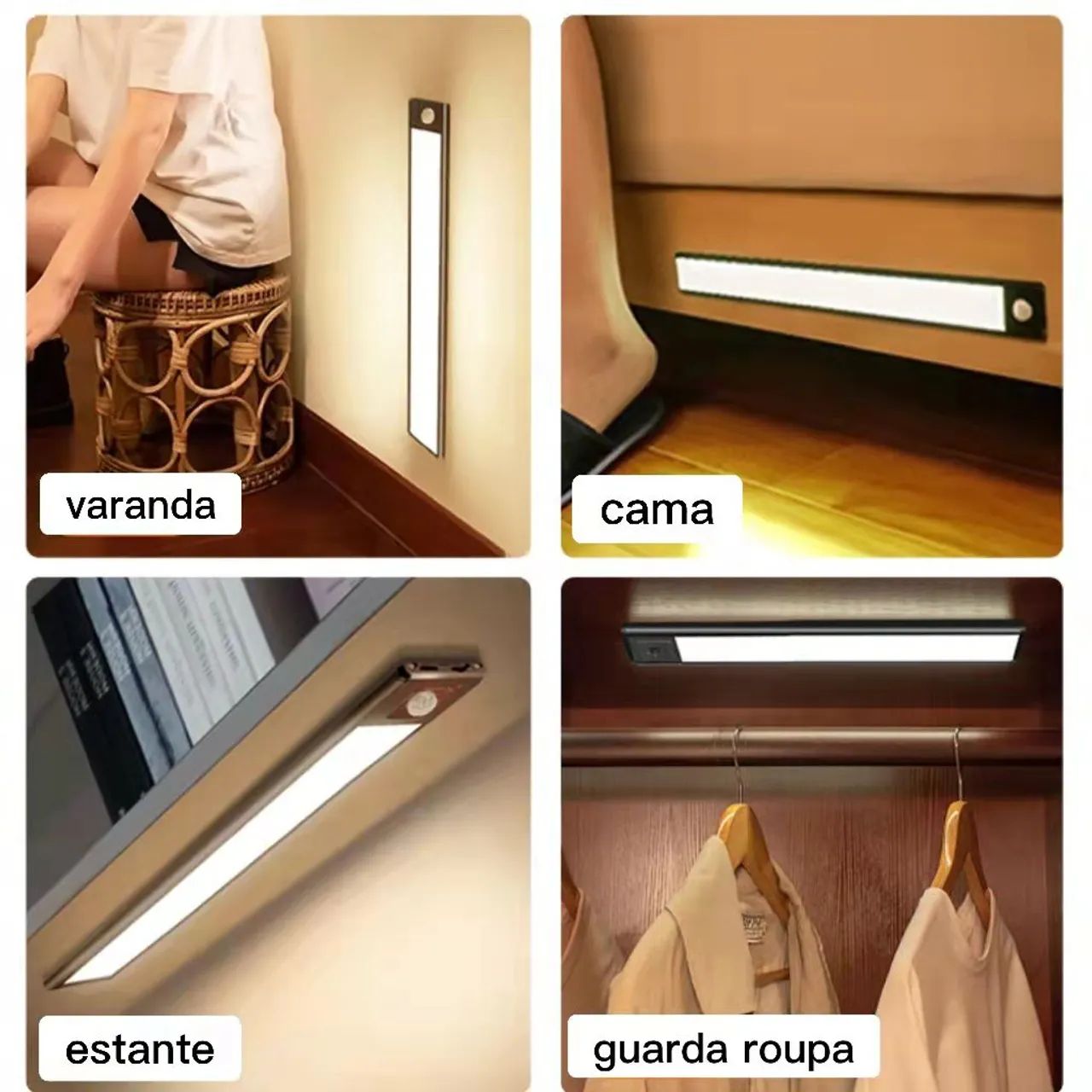 LUMINARIA SENSOR 30CM PLASTICO<br>REF: 6926<br>