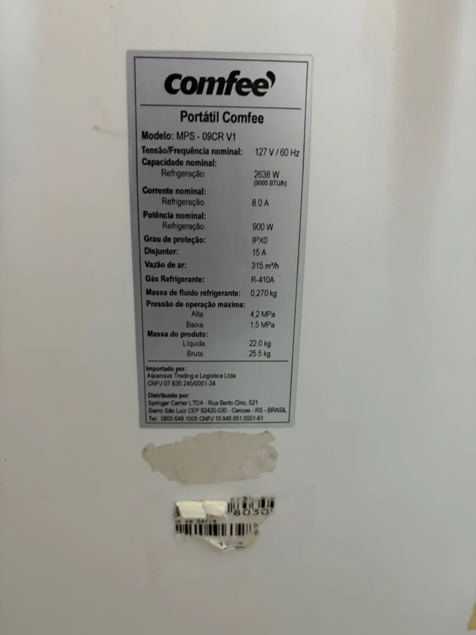 Ar condicionado portátil Comfee 9000 BTUs - Foto 2