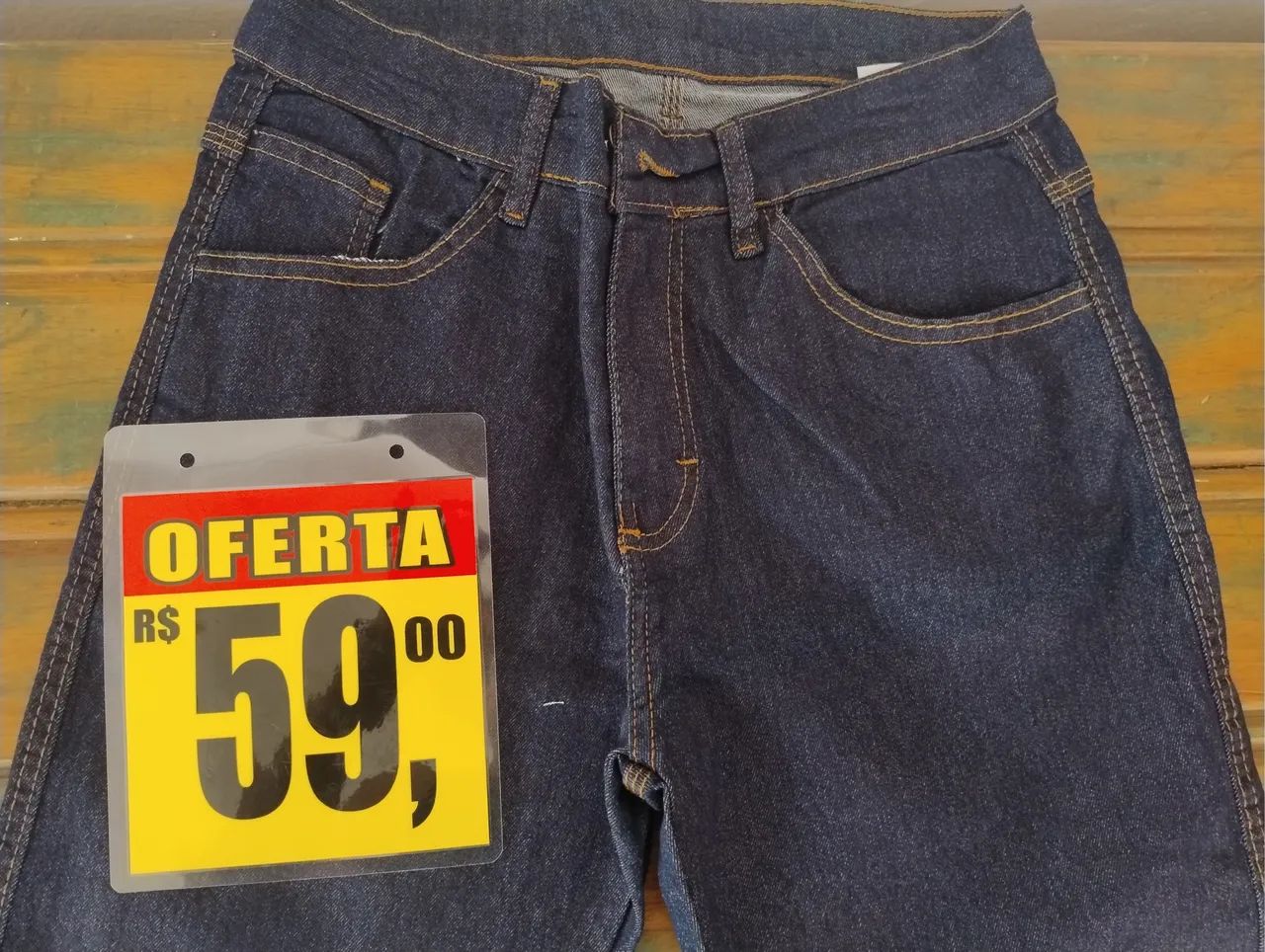 CALÇA JEANS COM ELASTANO EM LIQUIDAÇÃO! - Foto 5