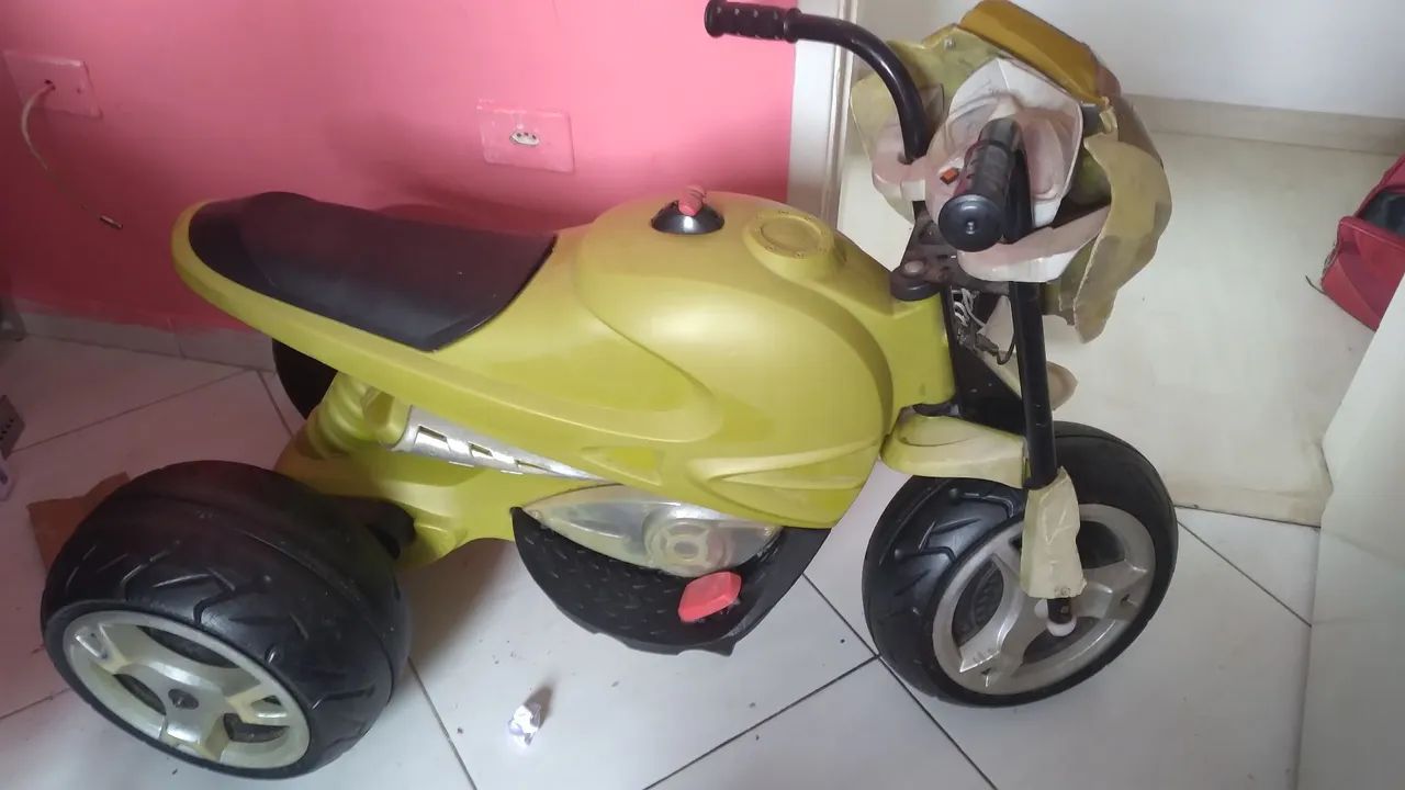 Moto Elétrica Infantil Verde - Foto 5