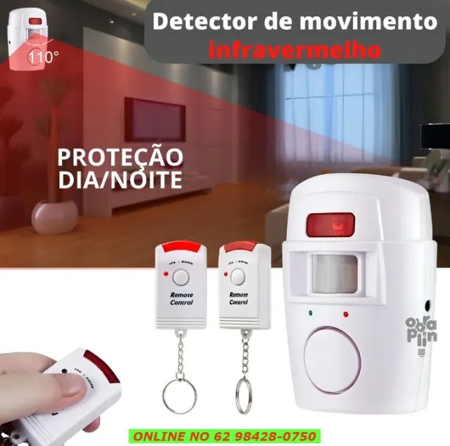 Alarme Mini S/ Fio Residencial Comercial 02 Controles Remoto - Foto 3