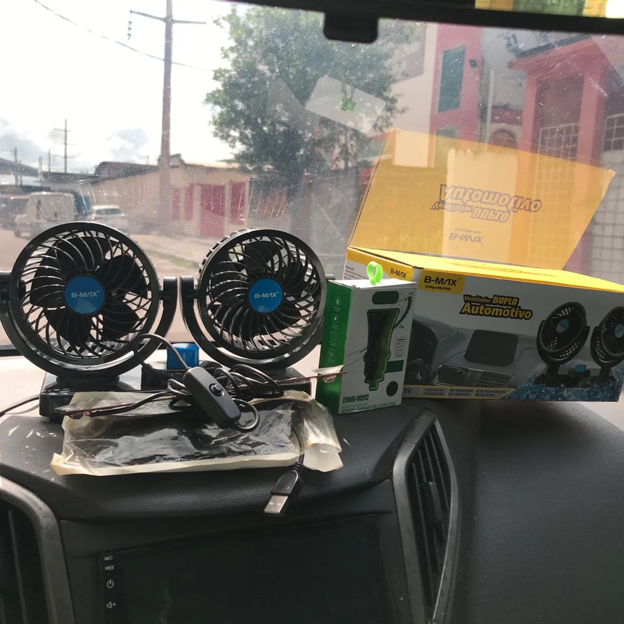 Ventilador Automotivo Duplo B-Max - Novo e Potente