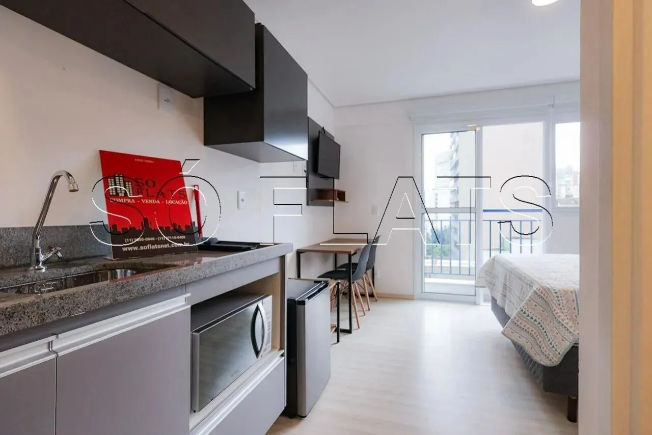 Studio Terraço República, flat disponível para locação contendo 21m² e 1 dormitório.