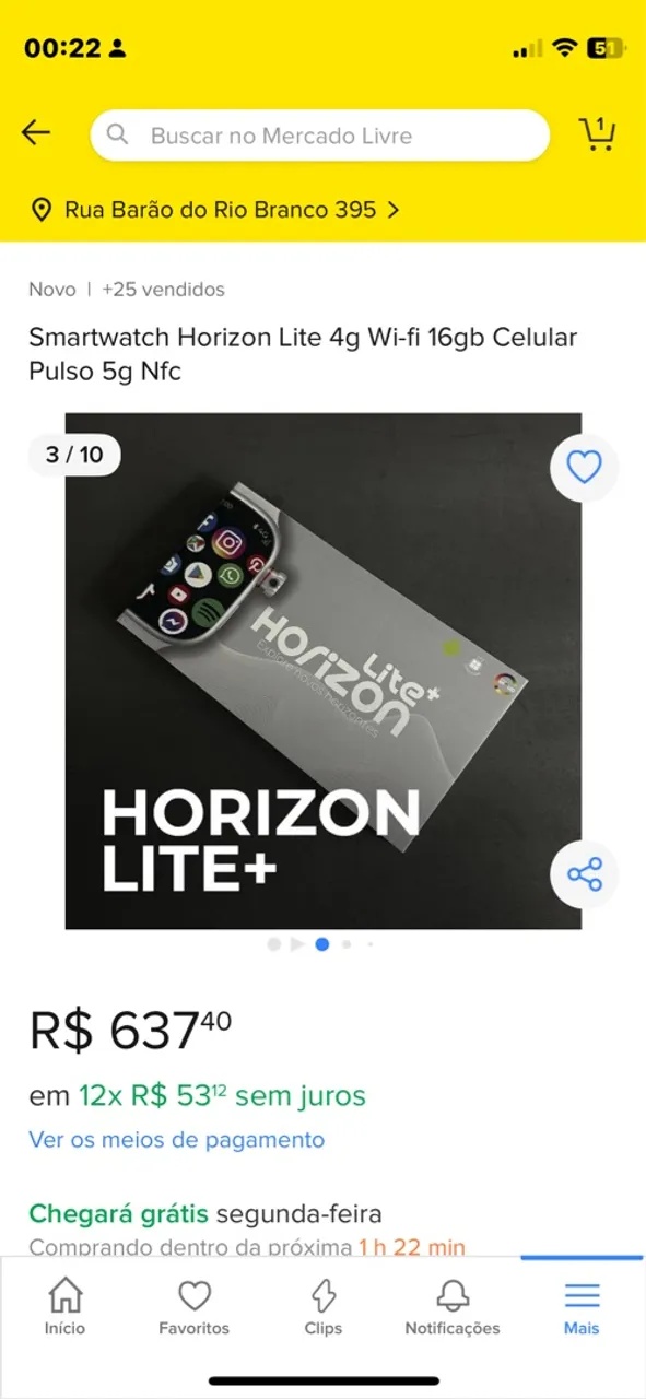 Smartwatch Horizon Lite 4g Wi-fi 16gb Celular