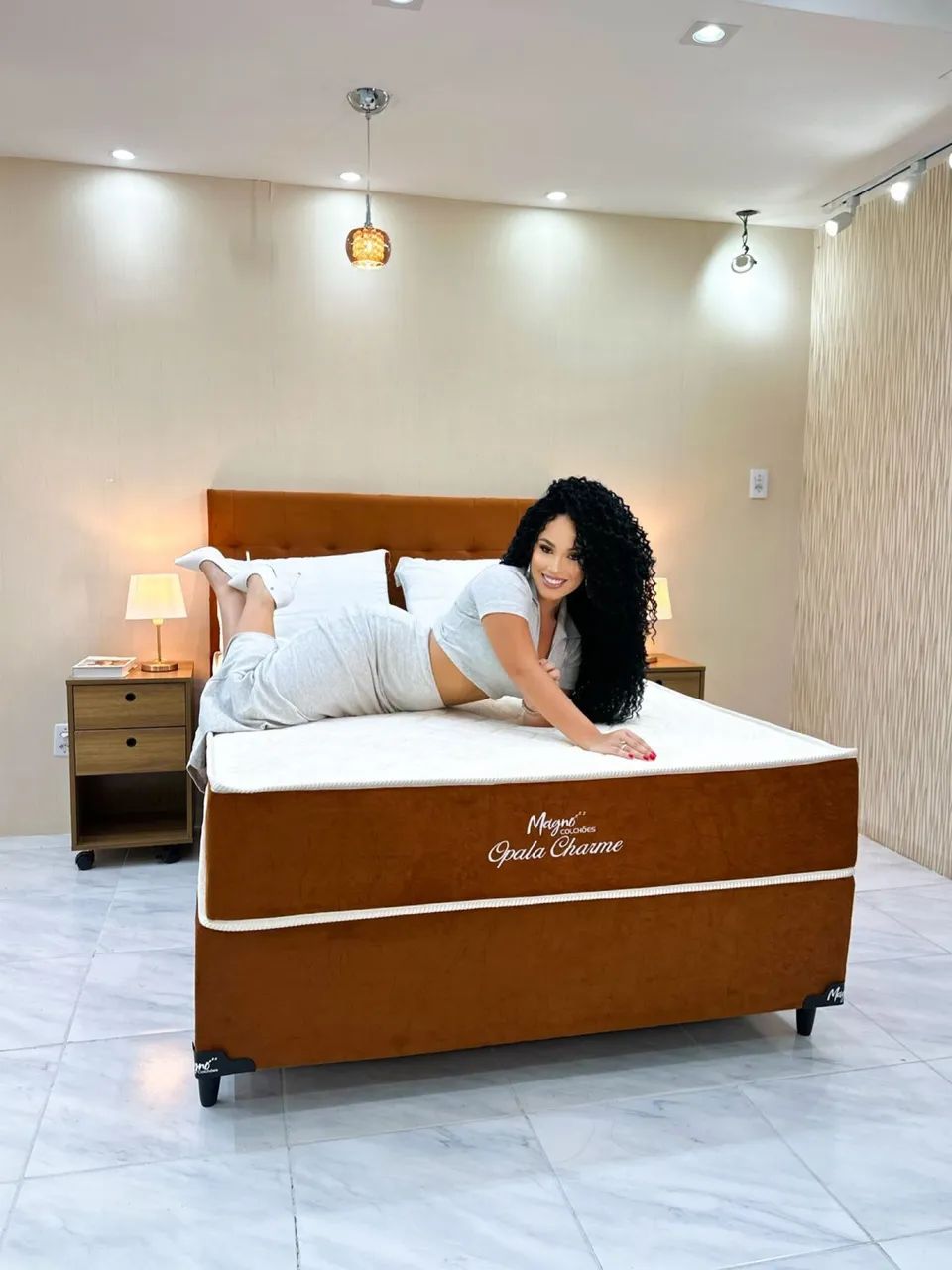 Cama box casal molas ensacadas + Cabeceira 