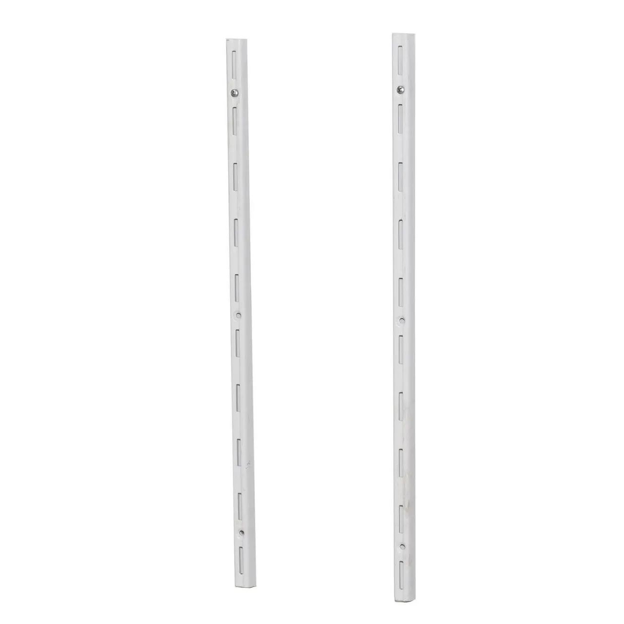 Dois Trilhos para Prateleira de Parede 1,50cm (cada)-Branco + 8 suportes 45cm (cada)