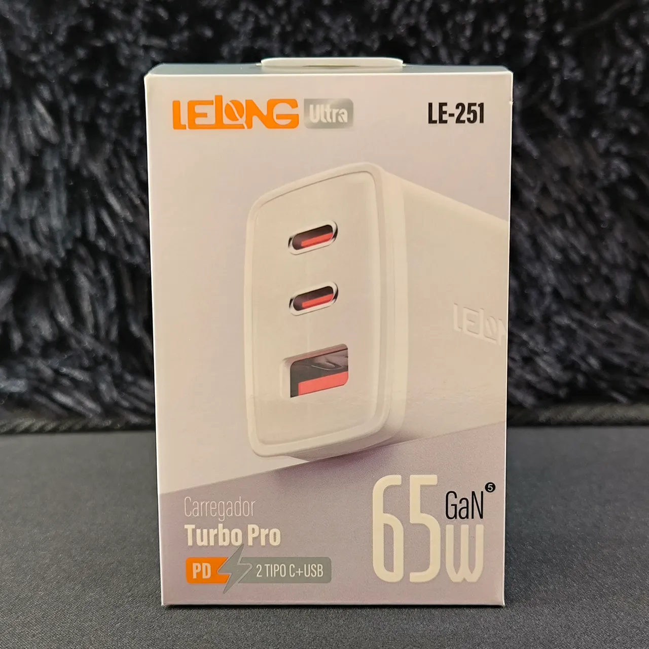Carregador Turbo Pro 65W GaN - LE-251 - Lelong Ultra