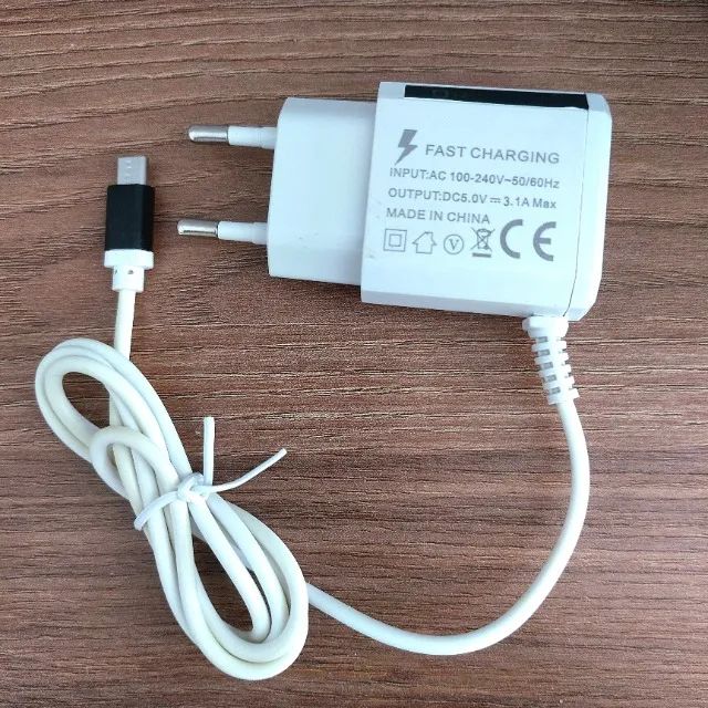 Carregador de Celular 2 Entradas USB + Cabo Micro USB V8 - Foto 4