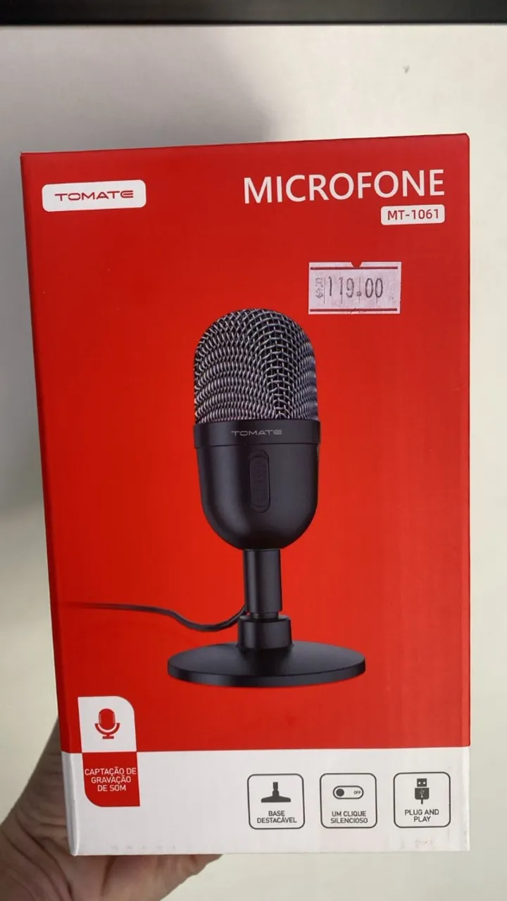 Microfone Para Pc Usb Mesa Tomate Mt-1061 48khz - Loja Coimbra Computadores Entregamos