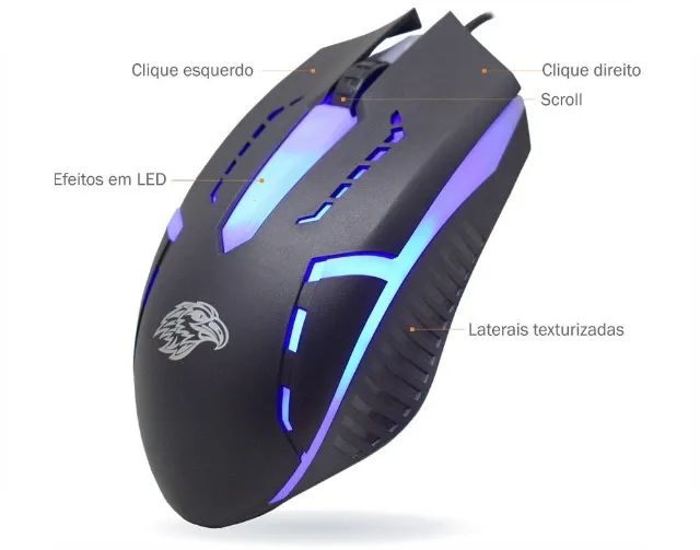 Kit Gamer Teclado + Mouse + Mousepad Kmex *ENTREGA GRÁTIS* - Foto 4