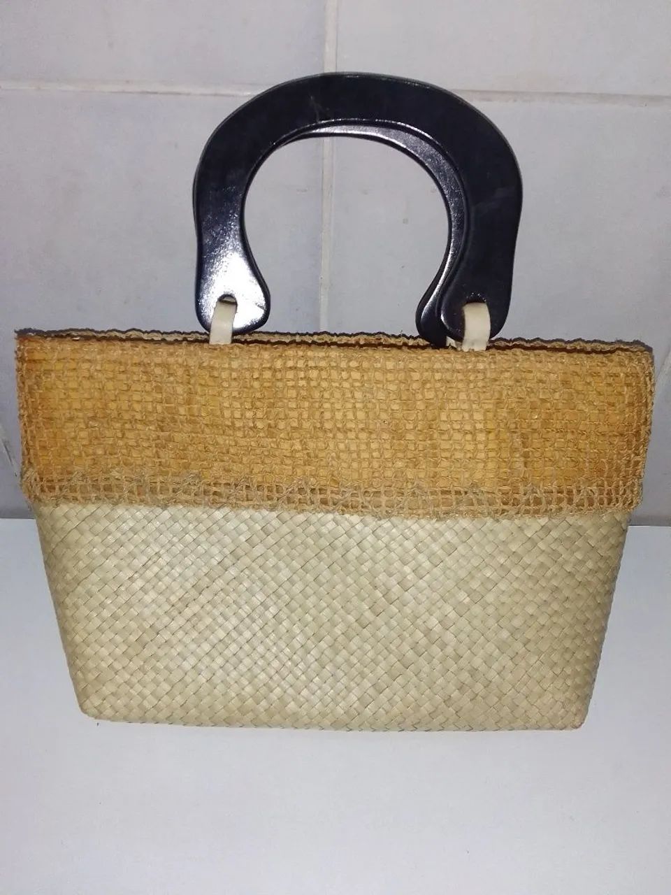 Bolsa de palha artesanal