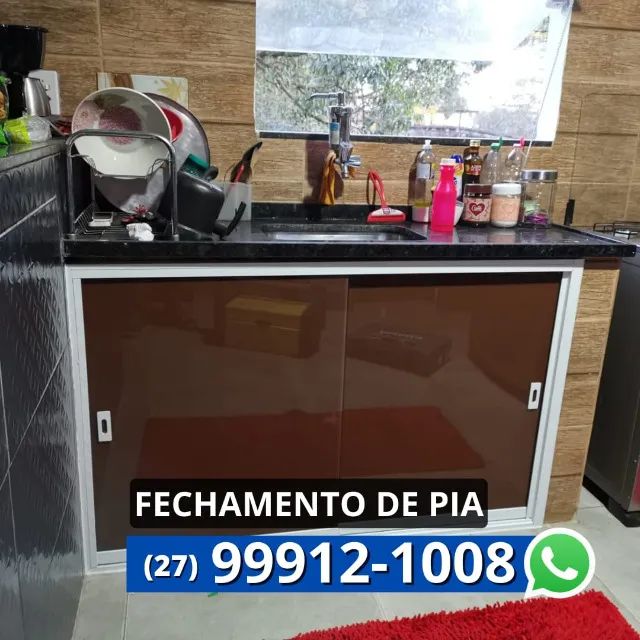 Vidraçaria MARIANA Fechamento de pia Espelho Porta de aluminio Janela de vidro Janela de a