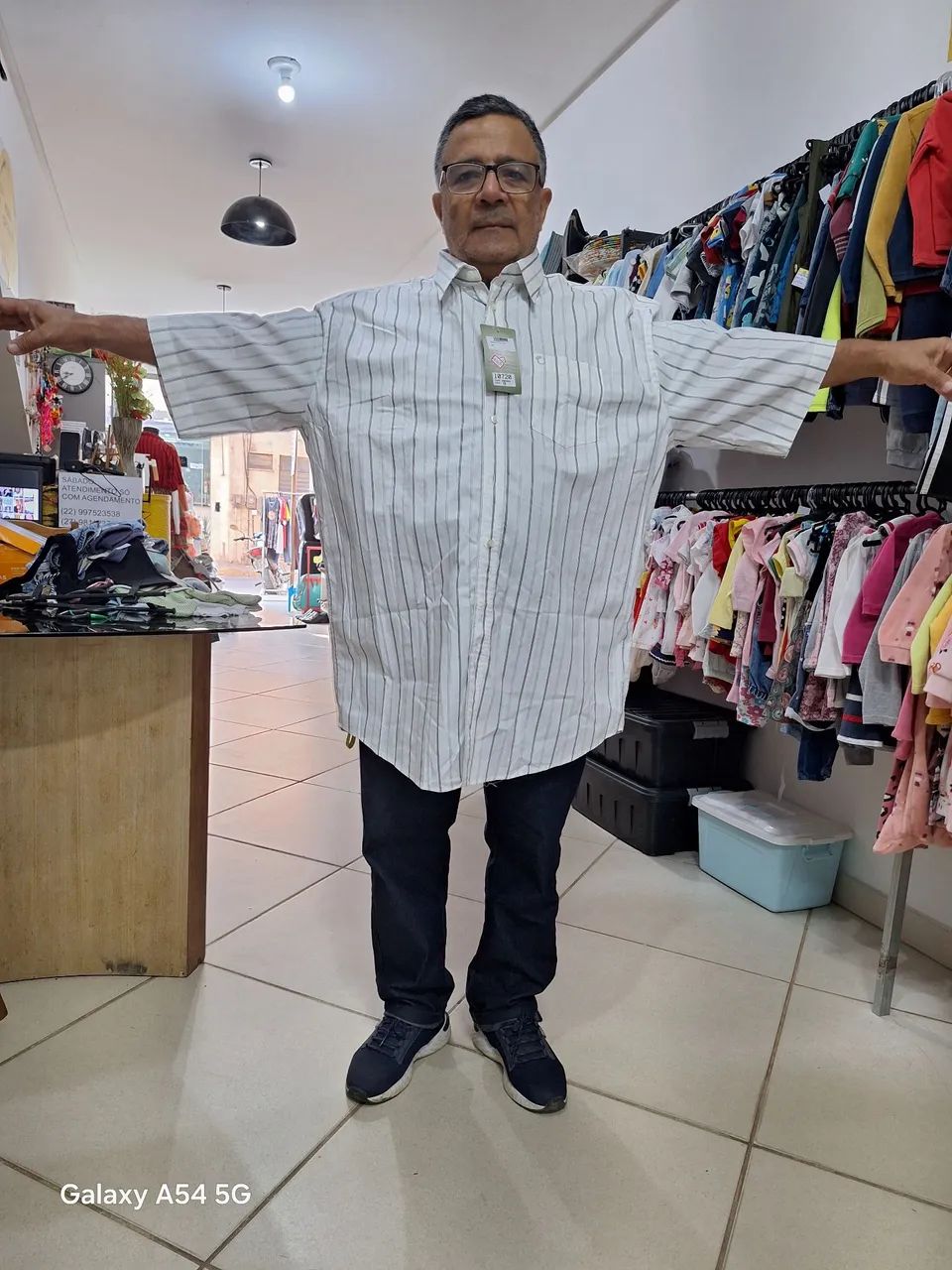 Camisa Social Clássica Azul Claro - Limpo - Foto 2
