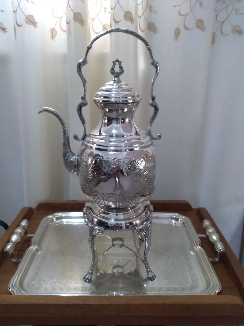 Samovar antigo, em prata 90 Elegância e Estilo - Foto 2