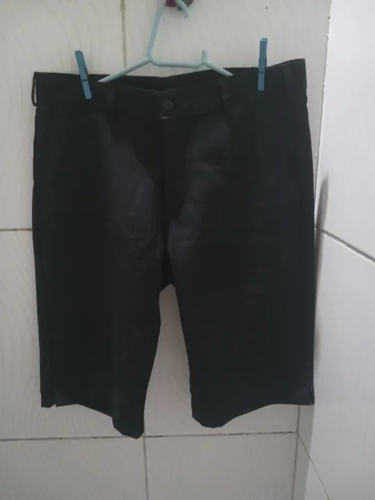 Bermuda Alfaiataria Preta Masculino N:44