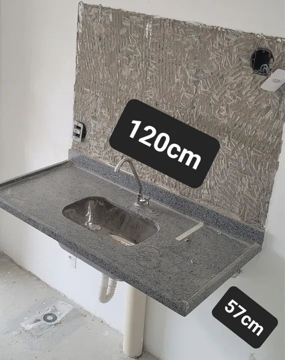 Pia de Granito 120cm x 57cm