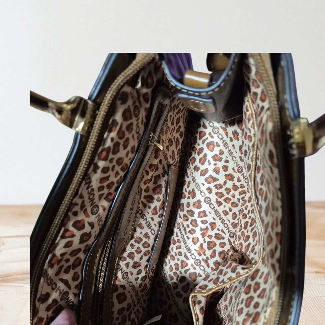 Bolsa  Bege Croco - Foto 3