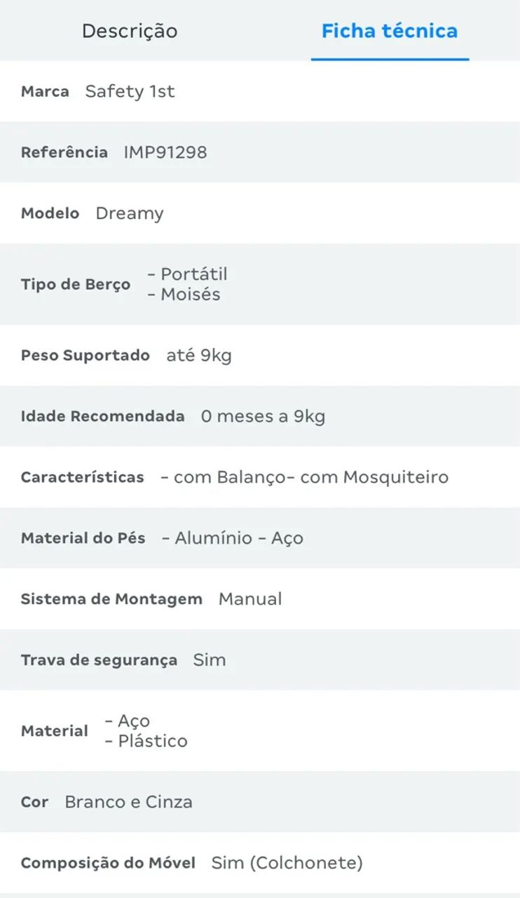 Berço Moisés Safety  - Foto 3