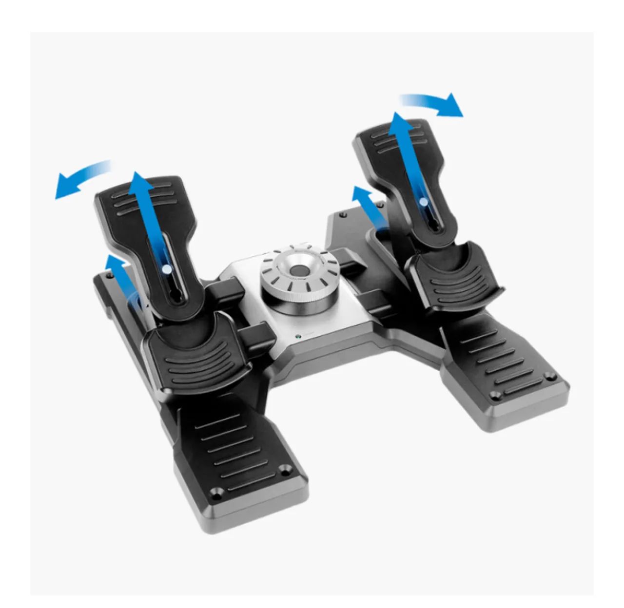 Flight Rudder Pedals Pedais De Leme Com Freio De Simulação Profissional - Foto 2