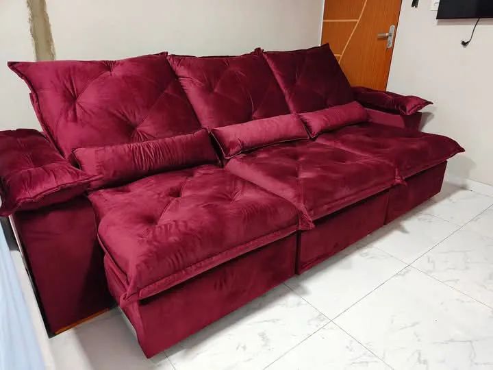 Luxuoso sofá retrátil e Reclinável 2.70m com molas  - Foto 2