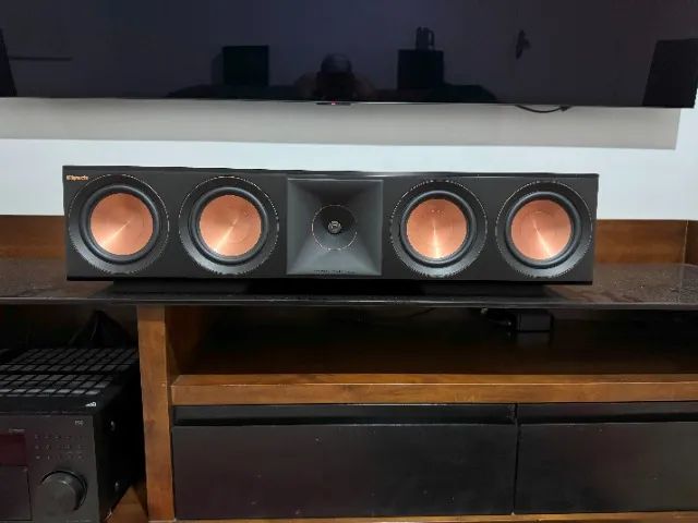 Trio frontal Klipsch Reference Premiere Torre RP-6000F Ebony e Central RP-504C II - Foto 4