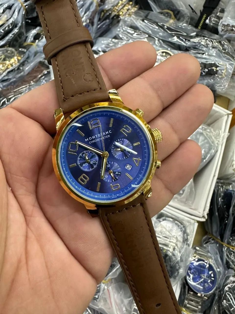 Relógio Montblanc pulseira em couro, multifuncional  - Foto 2