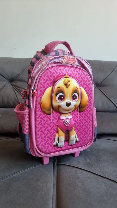 Mochila Infantil Patrulha Canina Skye - Rosa