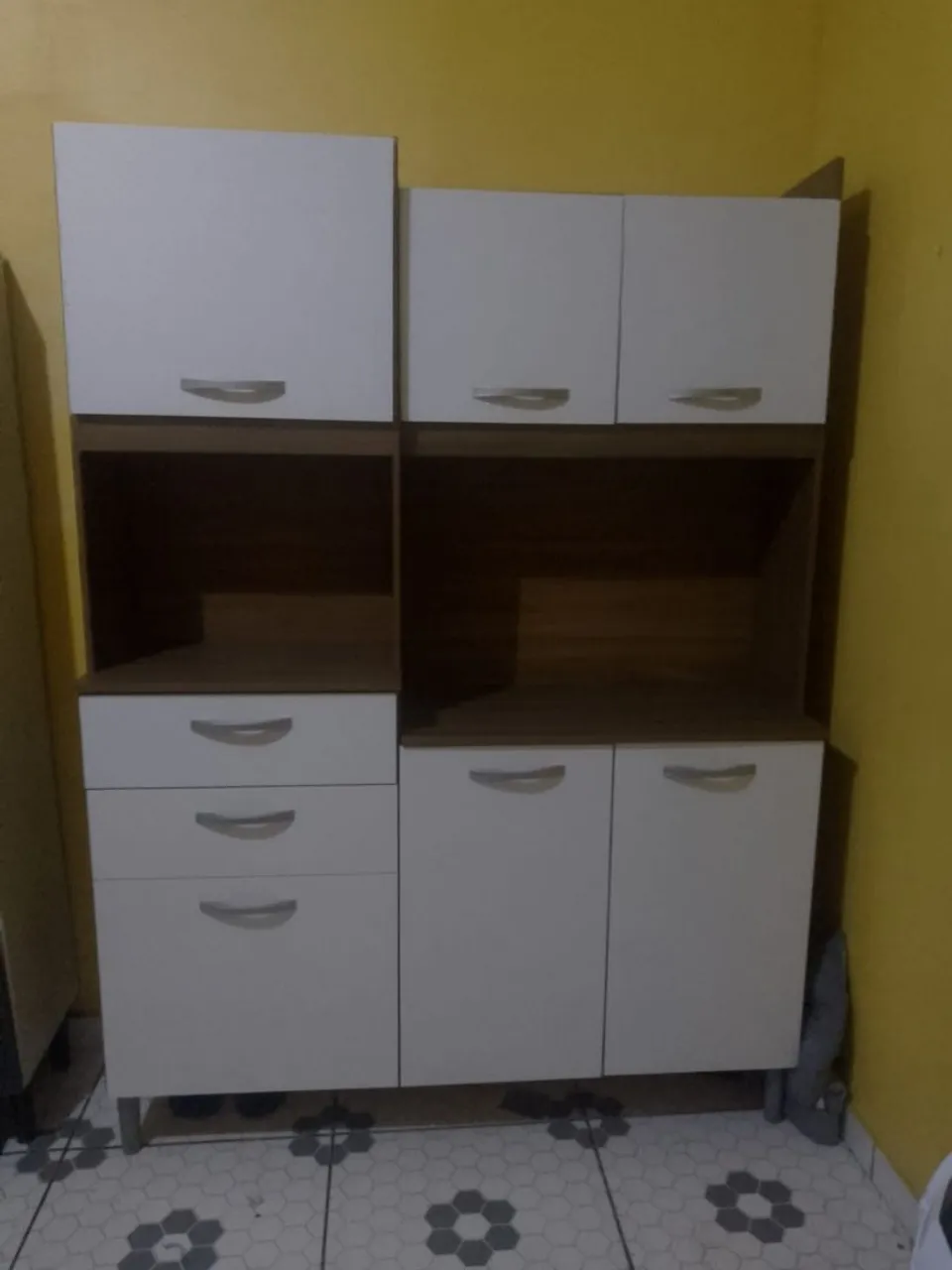 Armário de Cozinha Branco 6 Portas