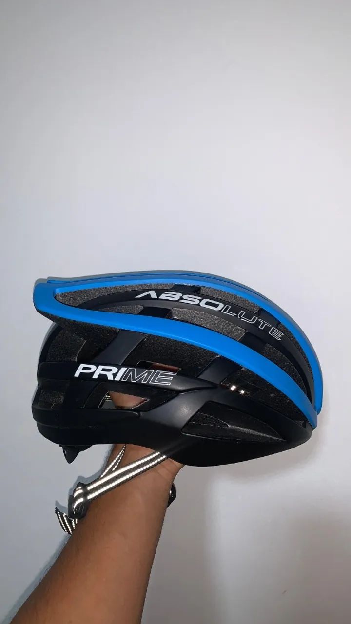Capacete Absolute Prime Preto/Azul ciclismo - Foto 2