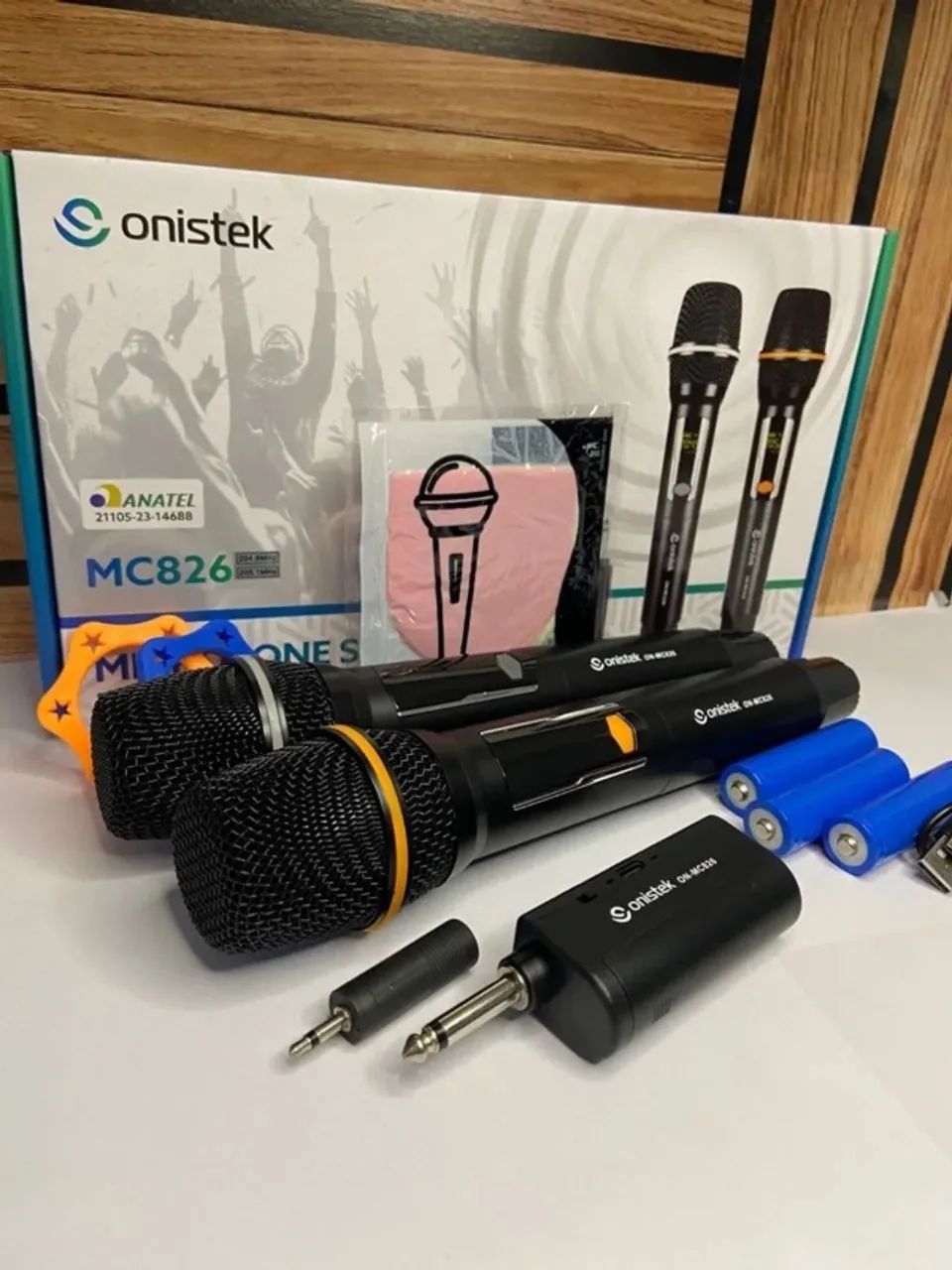 Kit Microfone Sem Fio Profissional Onistek ON-MC826 Duplo