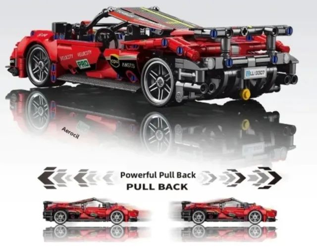 Carrinho Sport Ferrari de Montar Lego 426 Peças Scala 1:18 - Foto 2