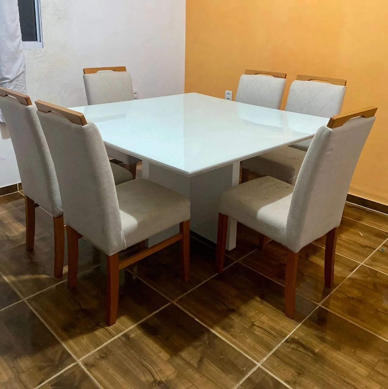 Mesa de jantar 6 cadeiras em Madeira  - Foto 2