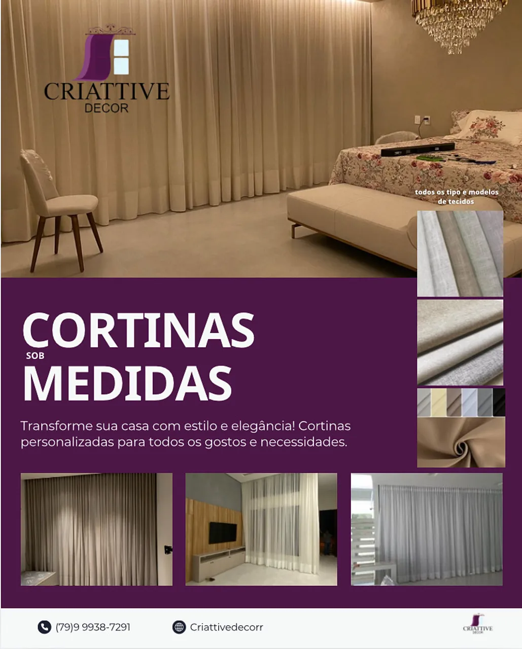 Cortinas sob medida