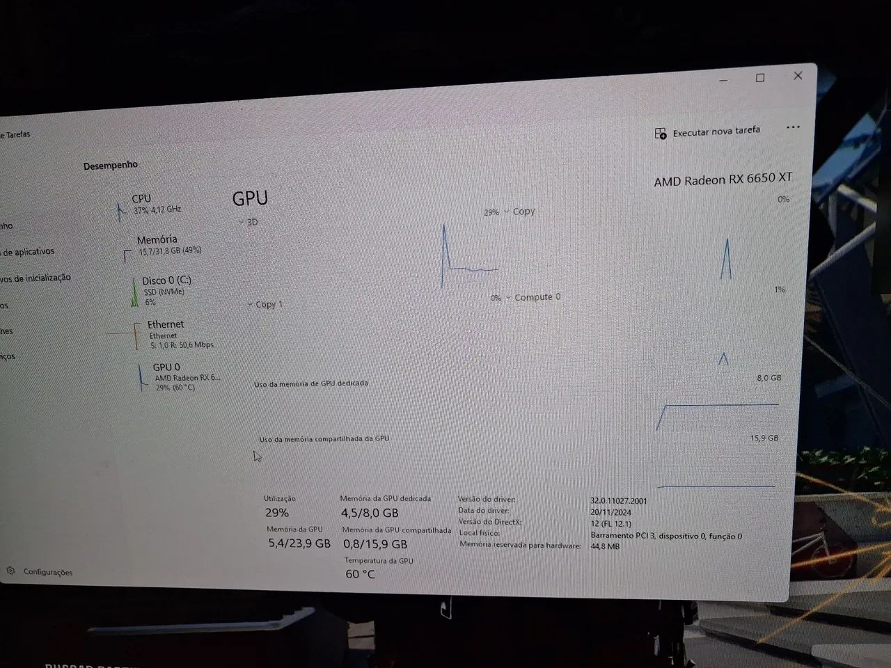 PC Gamer Ryzen 4500 / Rx 6650xt / 512gb - Foto 2