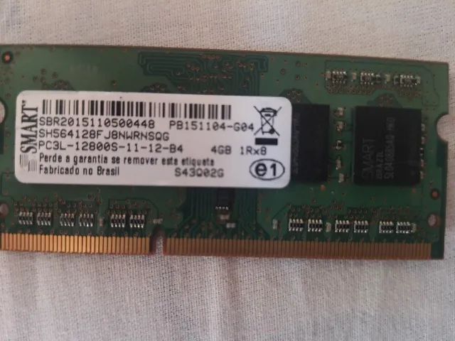 MemoriaS para computador e Notebook 4GB
