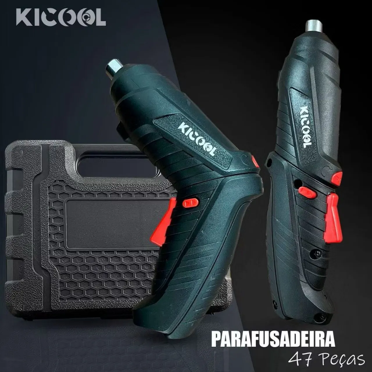 Parafusadeira Elétrica 47 Peças Kiccool
