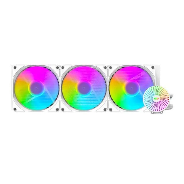 Water Cooler Aigo Darkflash Radiant DC420 ARGB 420mm Branco [novo] - Foto 2