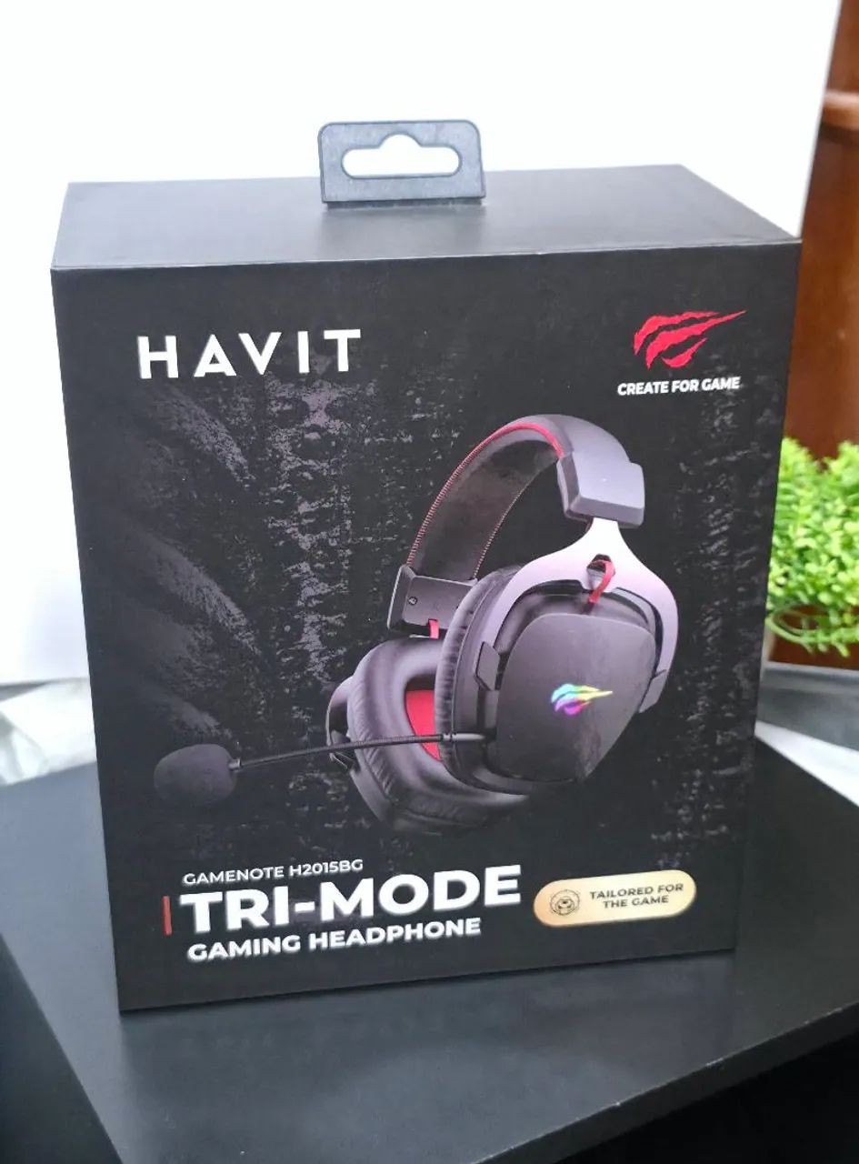 Headset Sem Fio Havit H2015BG - Bluetooth ou P3 - RGB - Lacrado