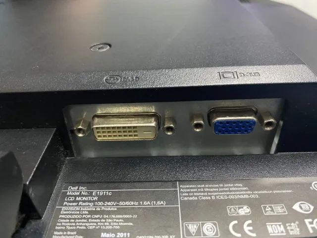 Monitor Dell E1911C - Preto - Tela 19? - Resolução HD - 60Hz - 5ms - VGA - DVI - Foto 2