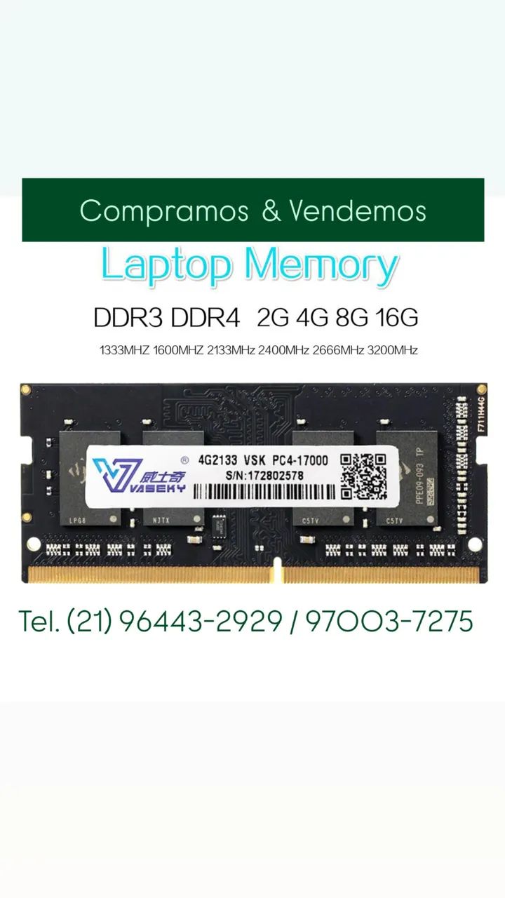 Memórias 8GB 16GB 32GB
